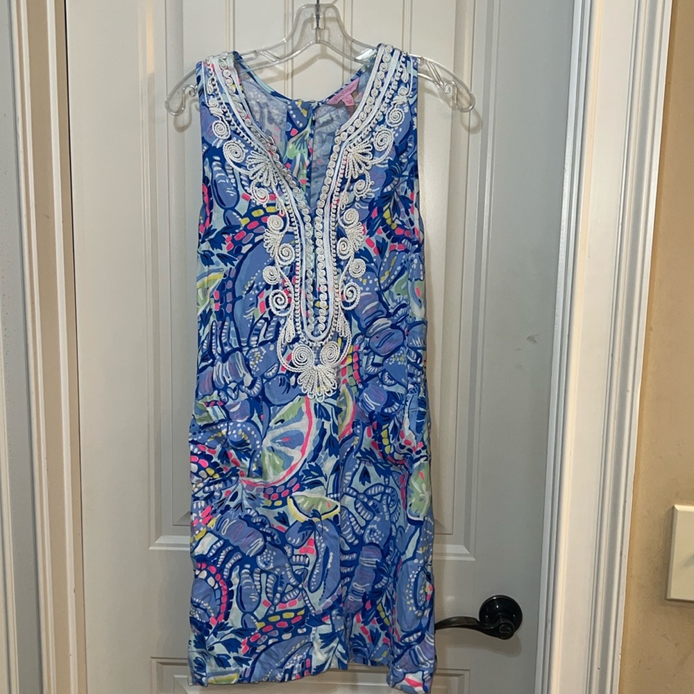 Lilly Pulitzer sleeveless dress with appliqué size 4